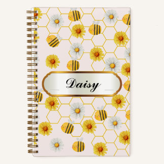 Elegante Daisy Flowers - Spiral Notitieboek