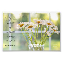 Elegante Daisy Fotografie Joy Inspirerend Foto Afdruk