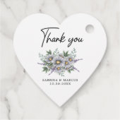 Elegante Daisy gepersonaliseerde bruiloft Dank u Bedankjes Labels (Achterkant)