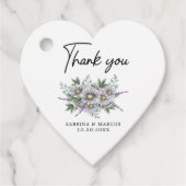 Elegante Daisy gepersonaliseerde bruiloft Dank u Bedankjes Labels (Voorkant)