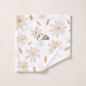 Elegante Daisy Hues gepersonaliseerde badhanddoek Bad Handdoek (Wasdoekje)