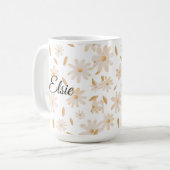 Elegante Daisy Hues gepersonaliseerde mok (Voorkant links)