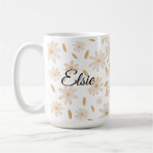 Elegante Daisy Hues gepersonaliseerde mok (Links)