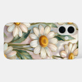 Elegante Daisy iPhone Hoesje Gebloemde Glas-in-Loo (Achterkant (horizontaal))