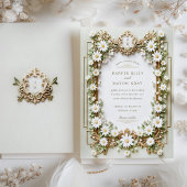 Elegante Daisy met Faux Gold Details Huwelijk Kaart