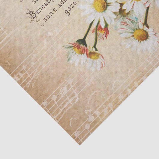 Elegante  Daisy Poetry of Flowers Tissuepapier (Detail)