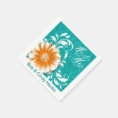 Elegante Daisy Scroll Flourish Mr & Mrs. Servetten (Hoek)