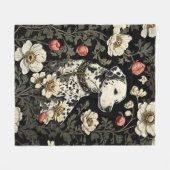 Elegante Dalmatiër William Morris geïnspireerd Fleece Deken (Voorkant (Horizontaal))
