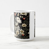 Elegante Dalmatiër William Morris geïnspireerd Koffiemok (Voorkant links)