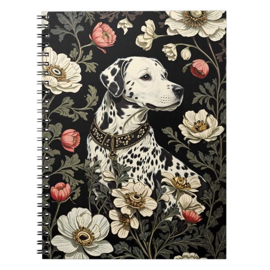 Elegante Dalmatiër William Morris geïnspireerd Notitieboek (Voorkant)