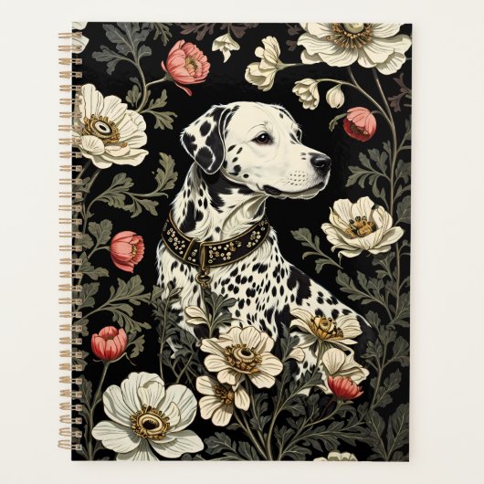Elegante Dalmatiër William Morris geïnspireerd Planner (Voorkant)