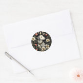 Elegante Dalmatiër William Morris geïnspireerd Ronde Sticker (Envelop)