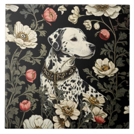 Elegante Dalmatiër William Morris geïnspireerd Tegeltje