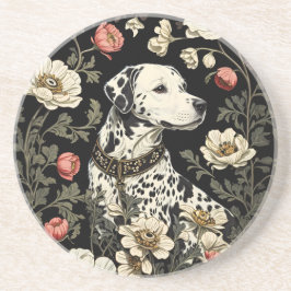 Elegante Dalmatiër William Morris geïnspireerd Zandsteen Onderzetter