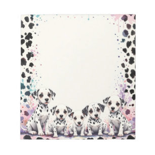 Elegante Dalmatische honden Whimsical Notitieblok