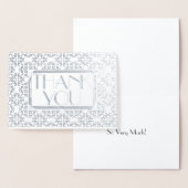 Elegante Damask Art Deco elke gelegenheid Dank u Folie Kaarten (Display)