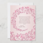 Elegante Damask Beige bruiloft bedankkaart (Achterkant)