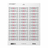 Elegante Damask en Roze Rose Adresetiketten Etiket (Full Sheet)