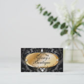 Elegante  Damask Mode Visitekaartjes (Staand voorkant)