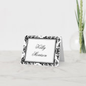 Elegante Damask Note-kaarten Bedankkaart (Voorkant)