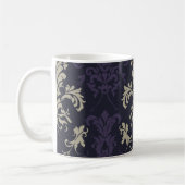 Elegante Damask Pattern Classic Floral Koffiemok (Links)