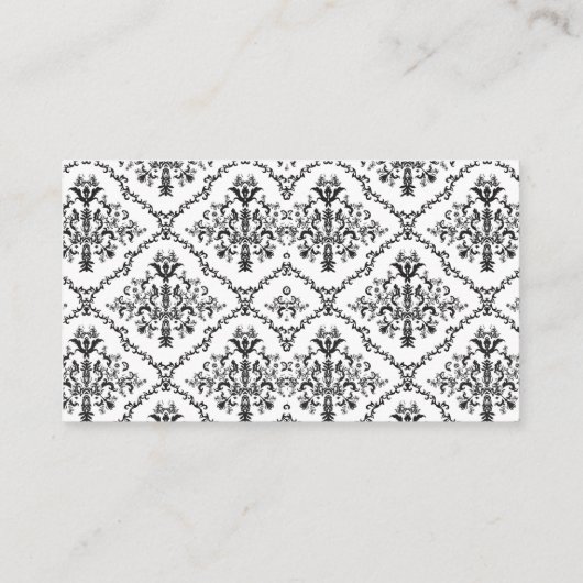 Elegante Damask Pattern Classy Visitekaartjes (Achterkant)