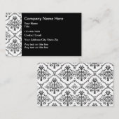 Elegante Damask Pattern Classy Visitekaartjes (Voorkant / Achterkant)