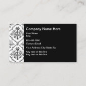 Elegante Damask Pattern Classy Visitekaartjes (Voorkant)