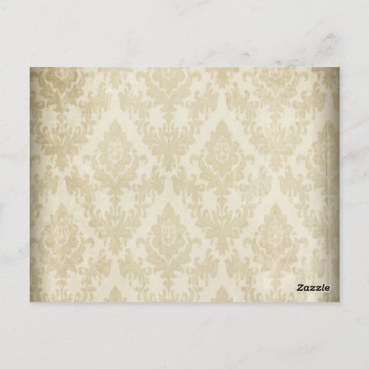 Elegante  Damask Peacock bruiloft dank u Briefkaart (Achterkant)