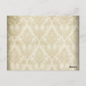 Elegante  Damask Peacock bruiloft dank u Briefkaart (Achterkant)
