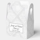 Elegante Damask Personaliseer Namen Bruiloft Bedankdoosjes (Geopend)