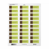 Elegante Damask Retouradreslabels (limoen) Etiket (Full Sheet)
