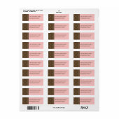 Elegante Damask Retouradreslabels (roze) Etiket (Full Sheet)