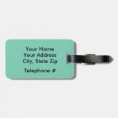 Elegante Damask Shell Bloei gepersonaliseerd Bagagelabel (Achterkant horizontaal)