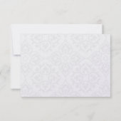 Elegante Damask Side Borders Red Trim Bedankt (Achterkant)