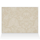 Elegante Damask Tuin Bloemen Beige Dank u kaart (Binnen Horizontaal (Boven))