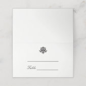 Elegante Damask Wedding Gevouwen Plaats Kaarten Plaatskaartje (Buitenkant ongevouwen)