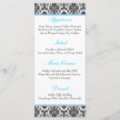 Elegante damask Wedding Menu Rack Kaart Sjabloon (Achterkant)