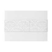 Elegante Damask Witte Bruiloft Alternate Uitnodigingen Wikkel (Achterkant Voorbeeld)