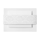 Elegante Damask Witte Bruiloft Alternate Uitnodigingen Wikkel (Voorkant Voorbeeld)