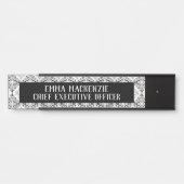 Elegante Damast Art Deco naamplaat - deur bord (Voorkant)