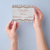 Elegante Damast Banier Flyer Sjabloon (Hand)