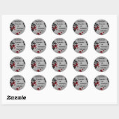 Elegante damast Halloween bruiloft dank u Ronde Sticker (Vel)