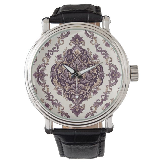 Elegante Damast Horloge (Voorkant)