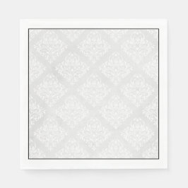 Elegante Damast Minimalistische Trouwdag Servet