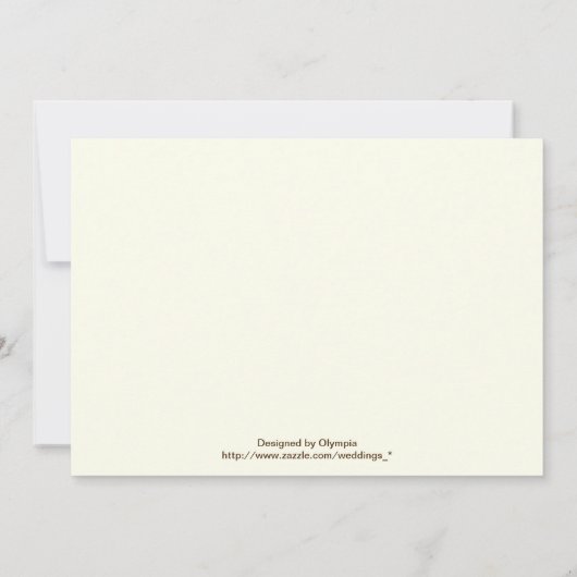 Elegante damast mint groen, ivoren bruiloft kaart (Achterkant)