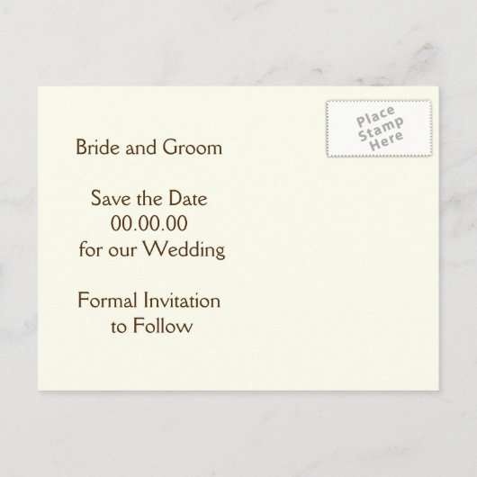Elegante damast mint ivoor bruiloft Save the Date Aankondigingskaart (Achterkant)