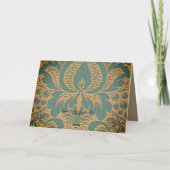 Elegante Damast Moederdag Kaart (Achterkant)