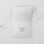 Elegante Damast Monogram Huwelijk Bedankkaart (Binnen)