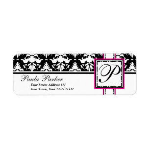 Elegante Damast Monogram P Chique Labels